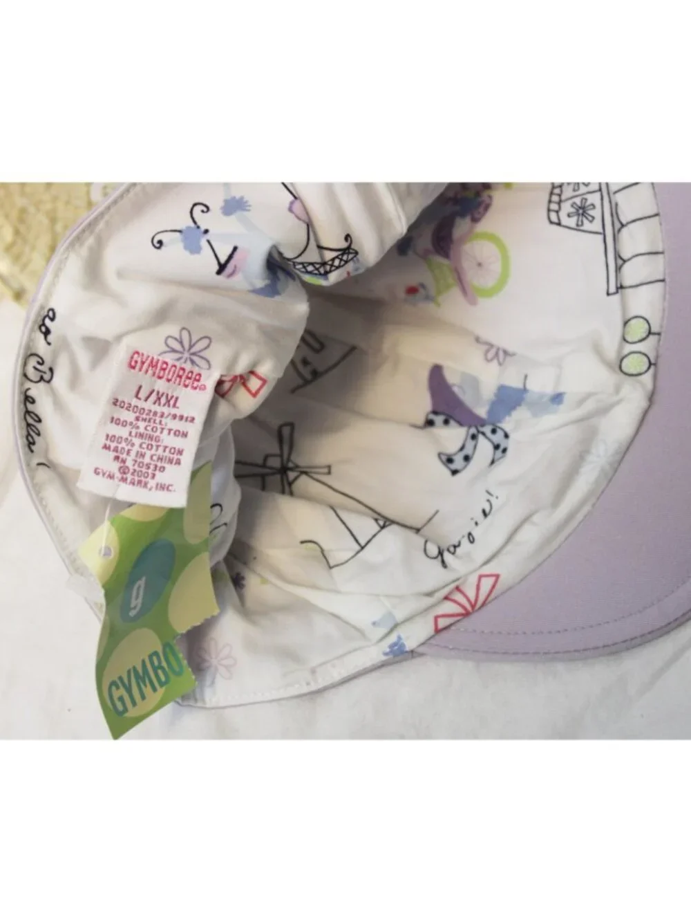 2004 Gymboree European Holiday Purple Lavender Hat Cap Lined sz Large XL